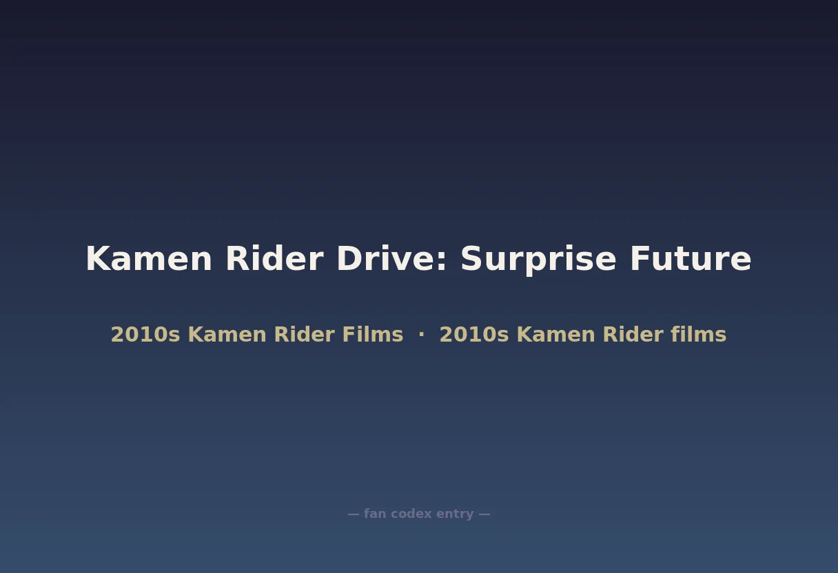 Kamen Rider Drive: Surprise Future