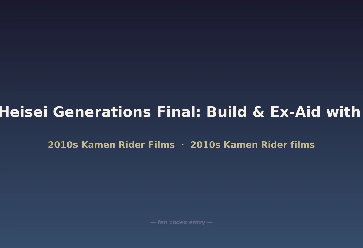 Kamen Rider Heisei Generations Final: Build & Ex-Aid with Legend Rider