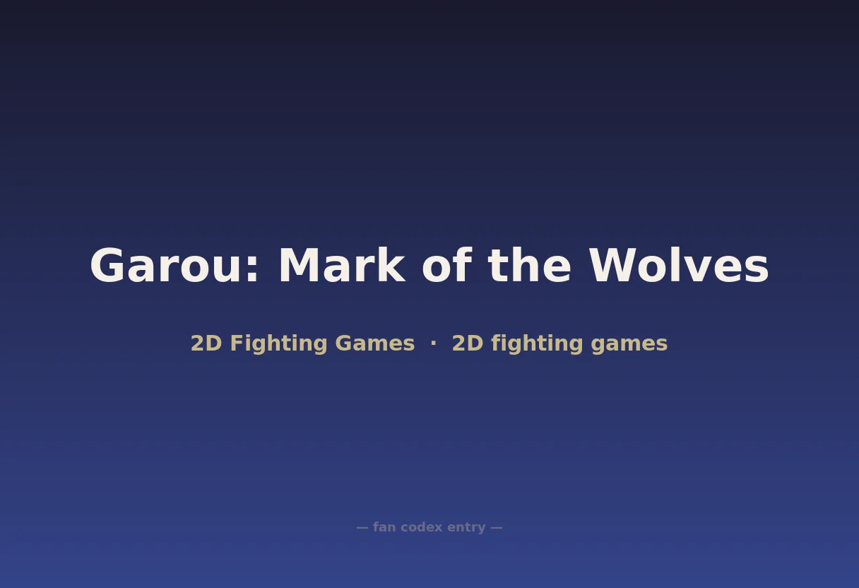 Garou: Mark of the Wolves