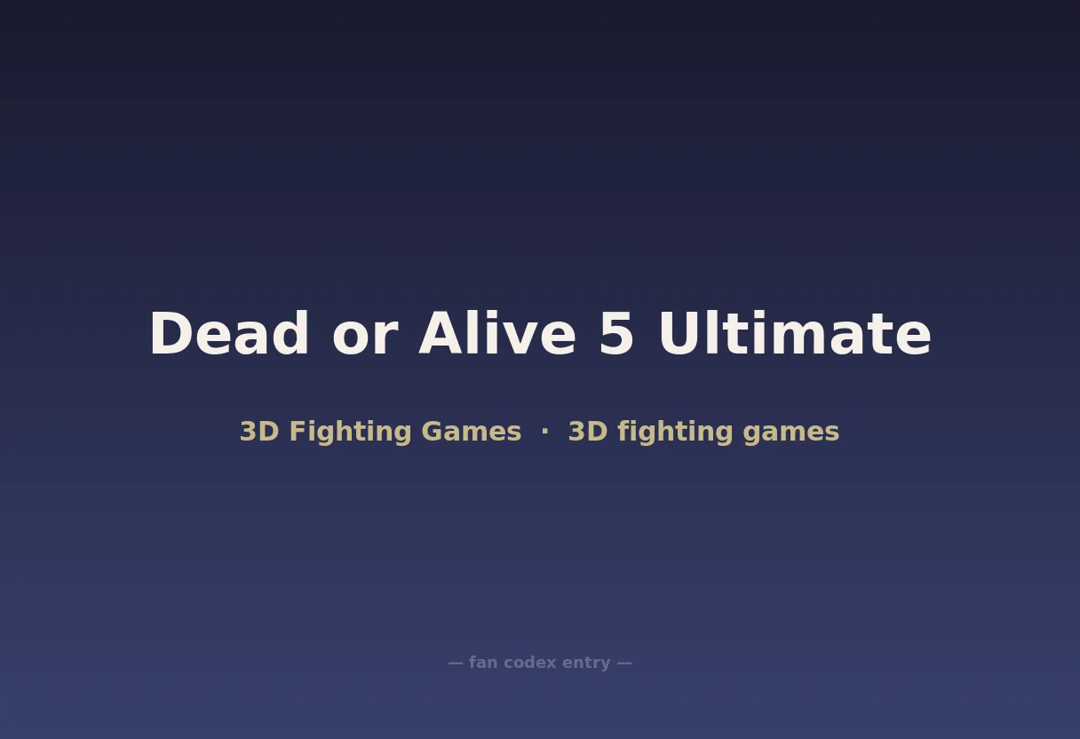 Dead or Alive 5 Ultimate