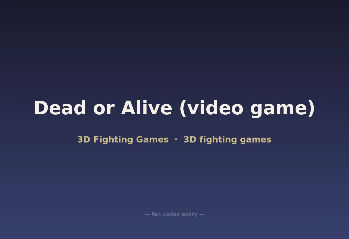 Dead or Alive (video game)