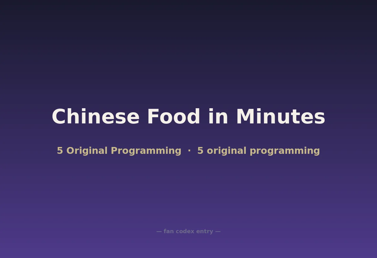 Chinese Food in Minutes