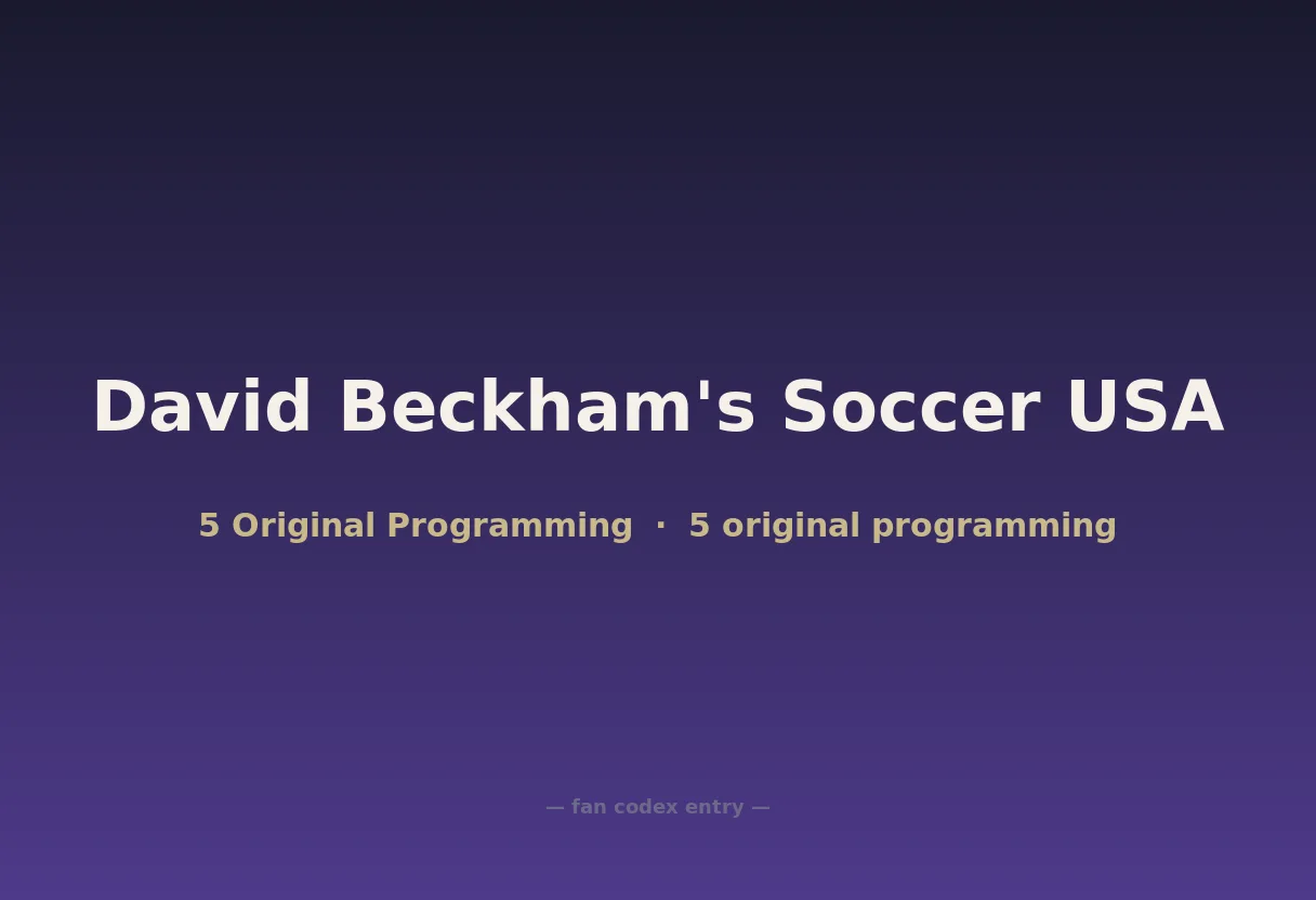 David Beckham's Soccer USA