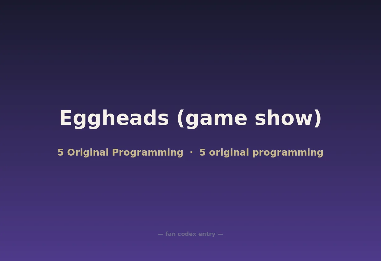 Eggheads (game show)