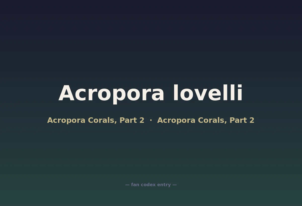 Acropora lovelli