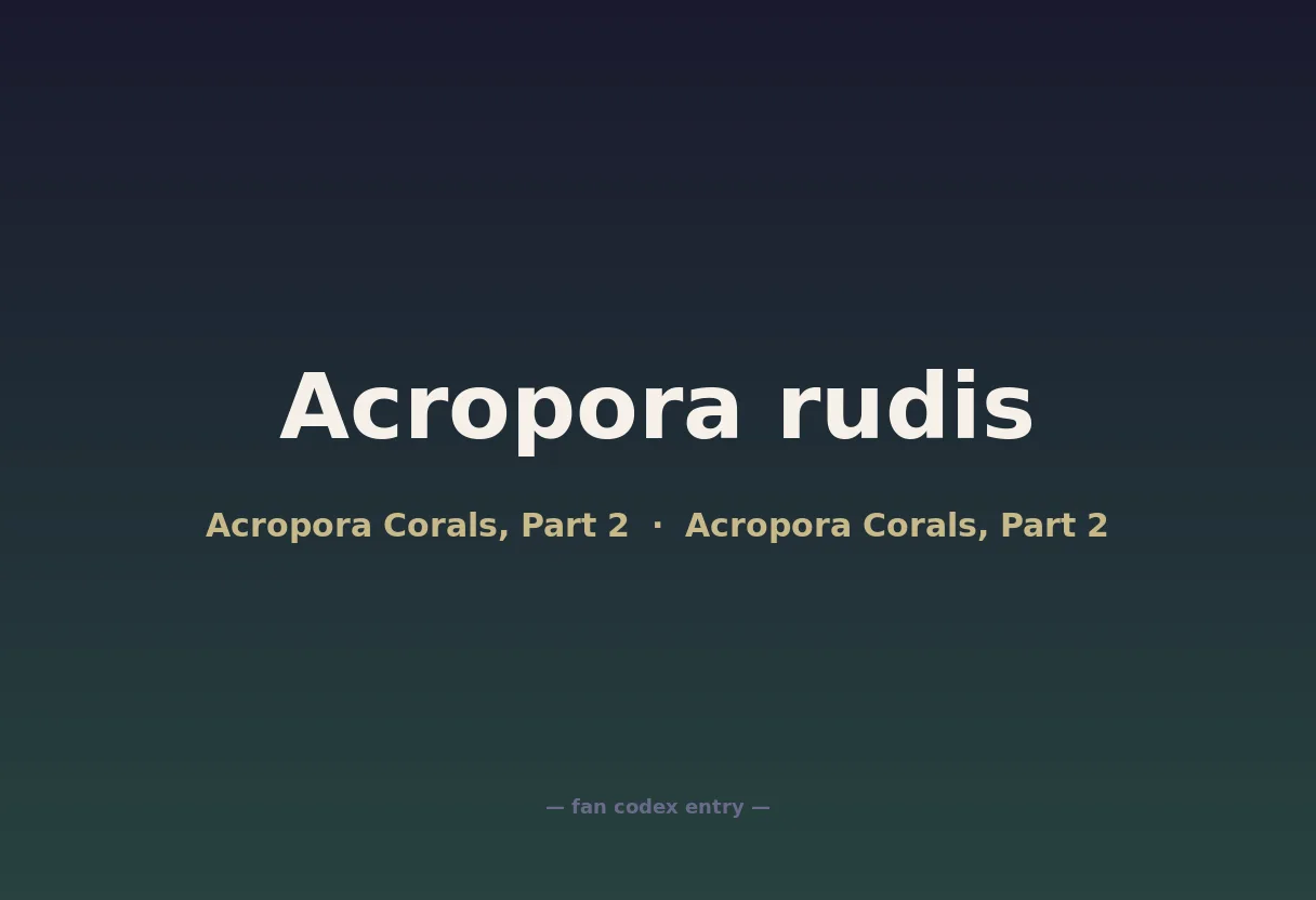 Acropora rudis