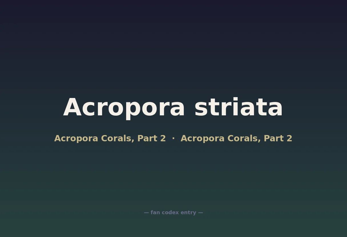 Acropora striata