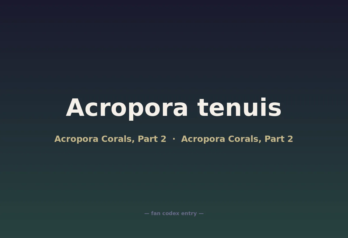 Acropora tenuis