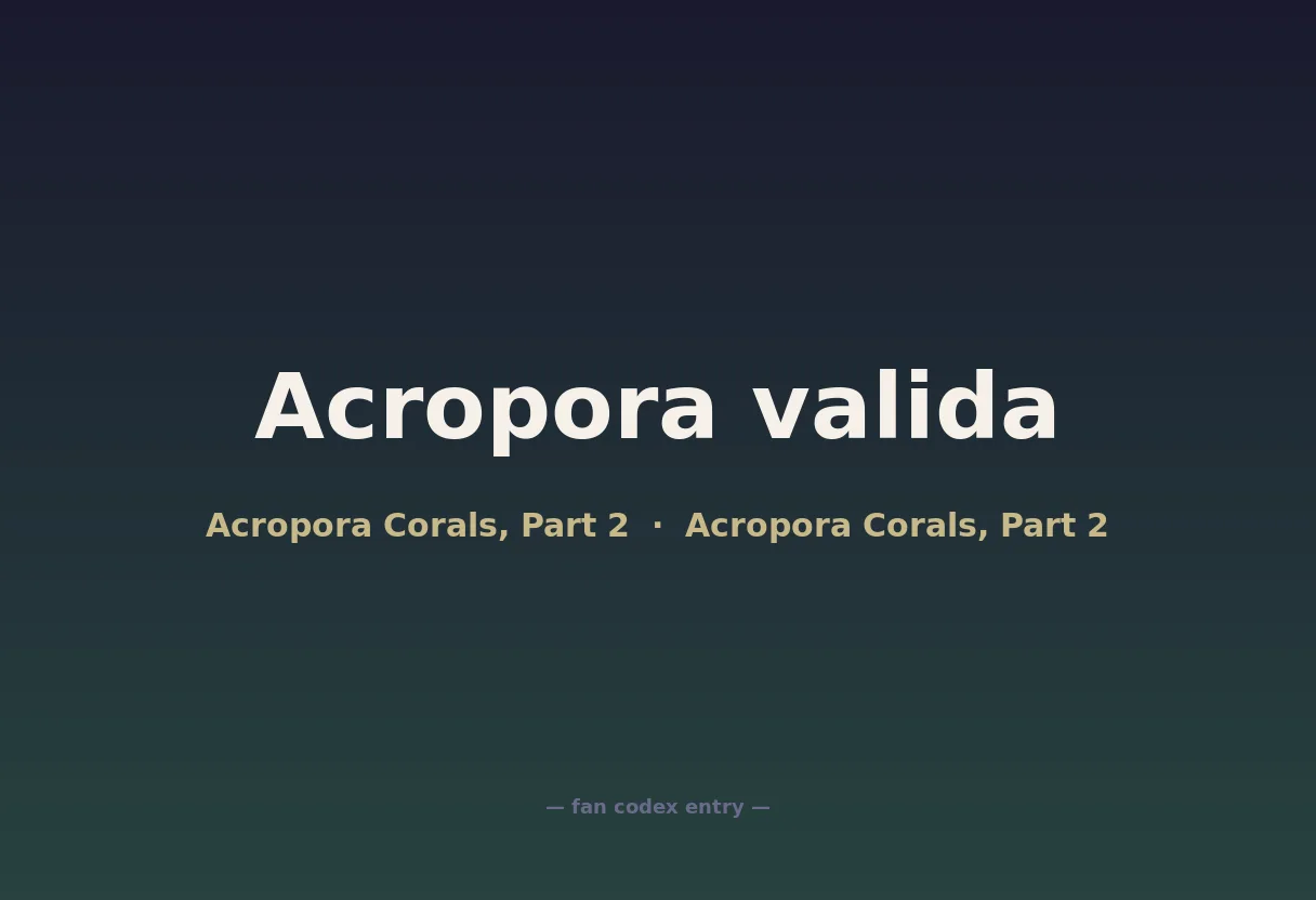 Acropora valida