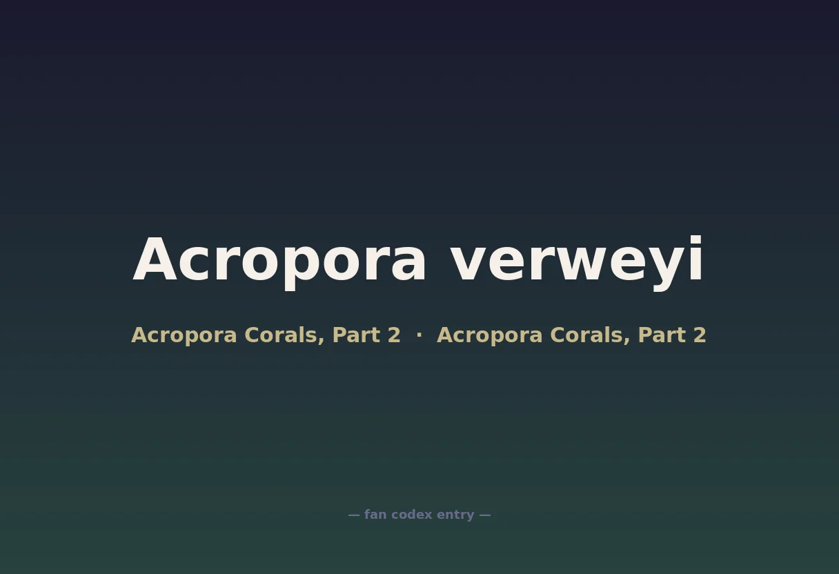 Acropora verweyi