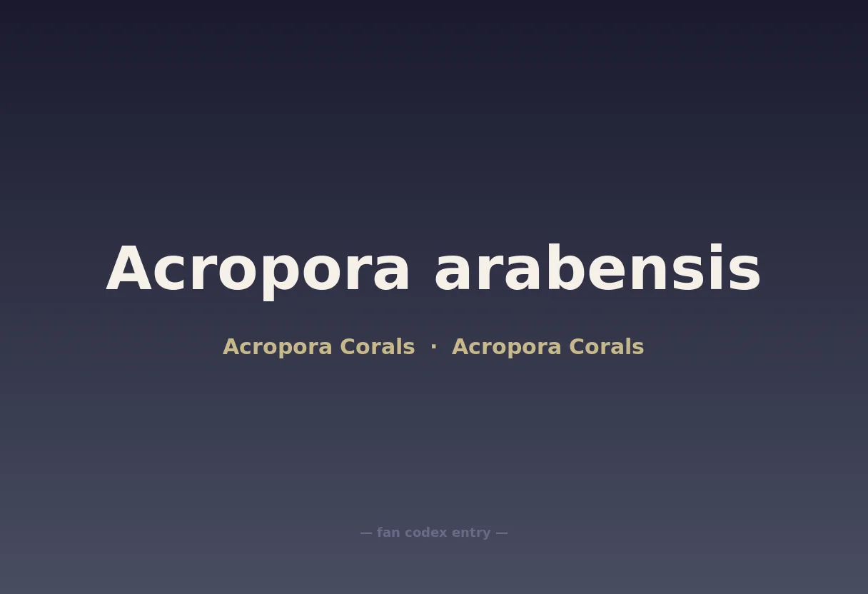 Acropora arabensis