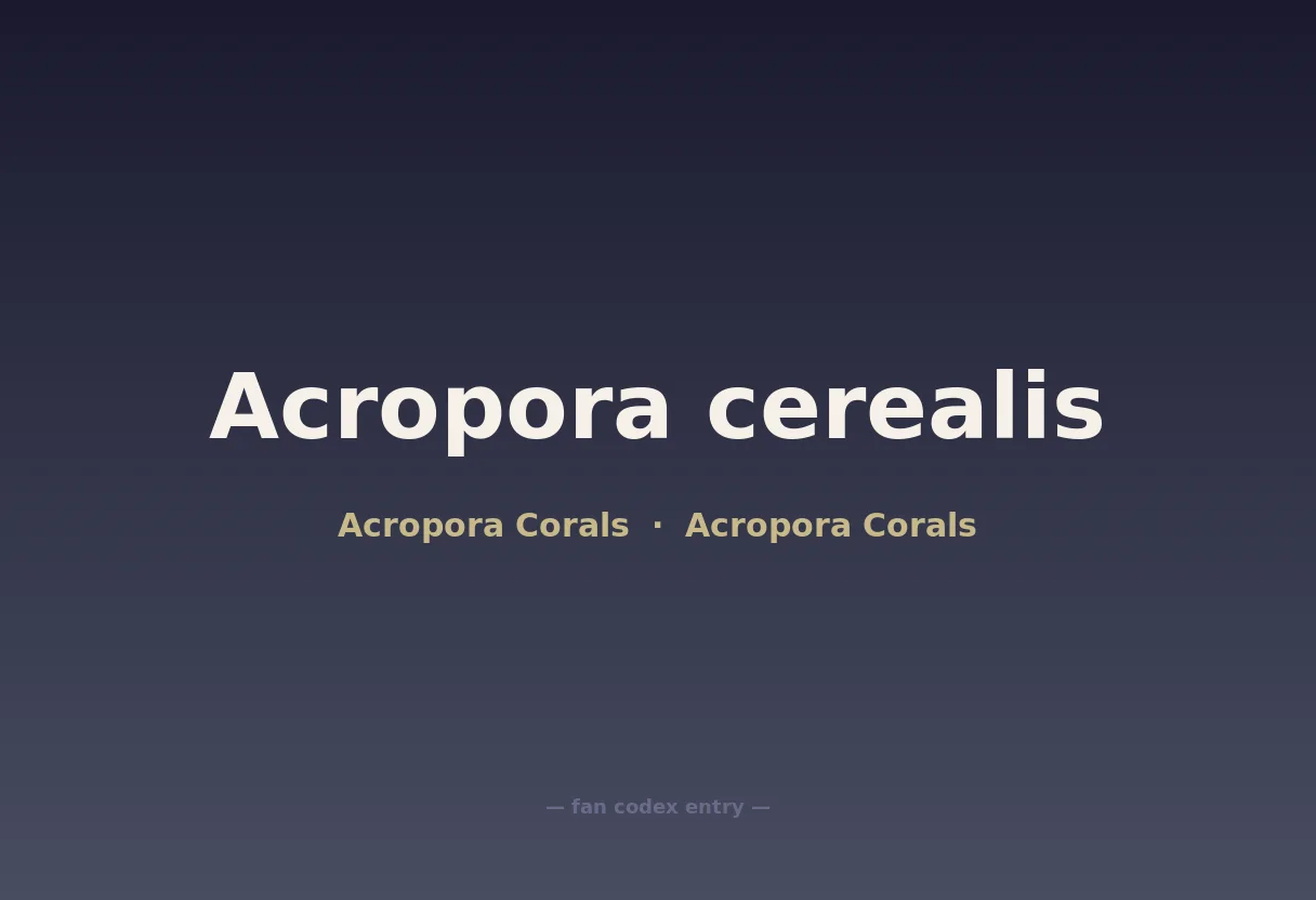 Acropora cerealis
