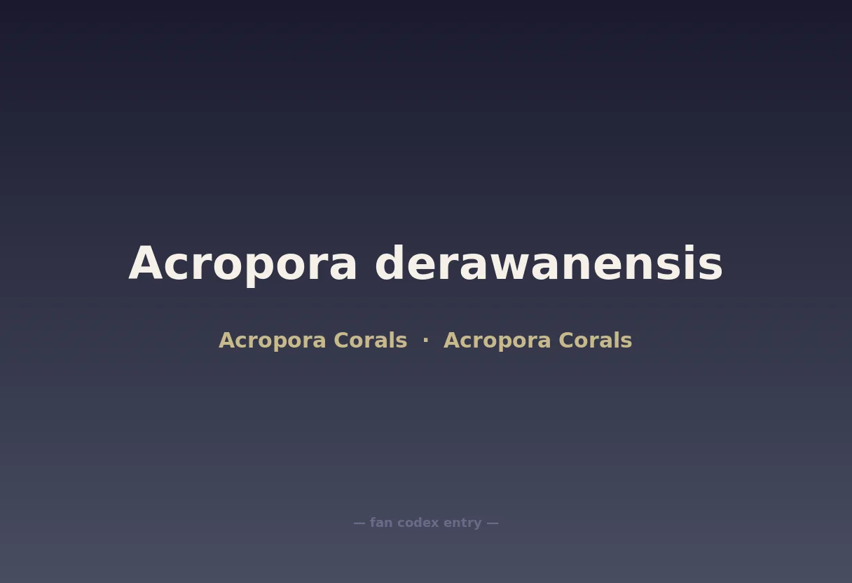 Acropora derawanensis