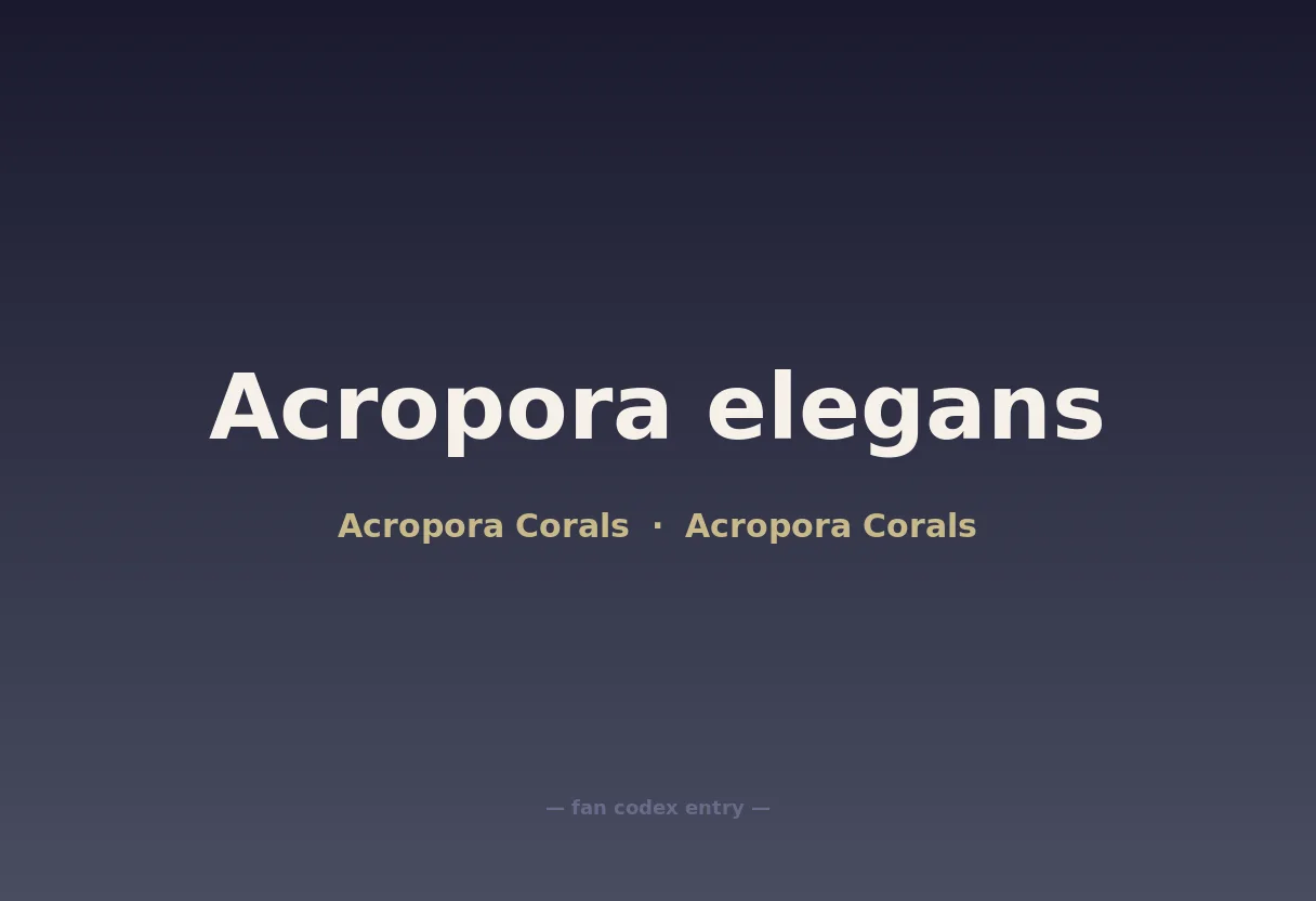 Acropora elegans