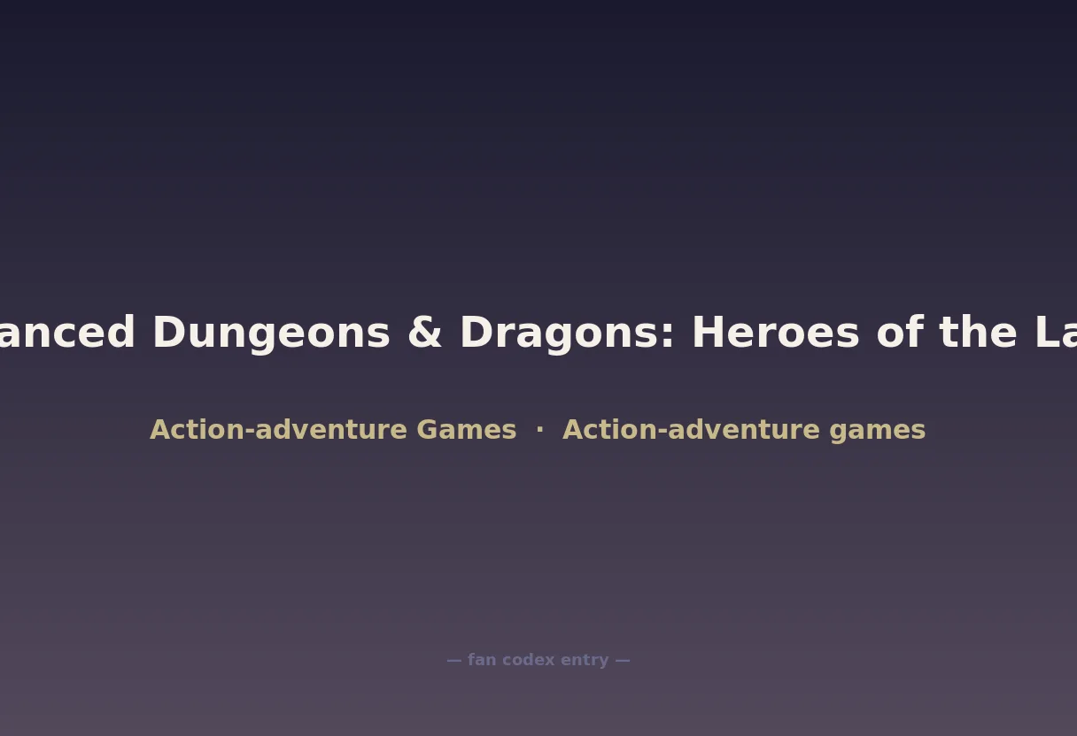 Advanced Dungeons & Dragons: Heroes of the Lance