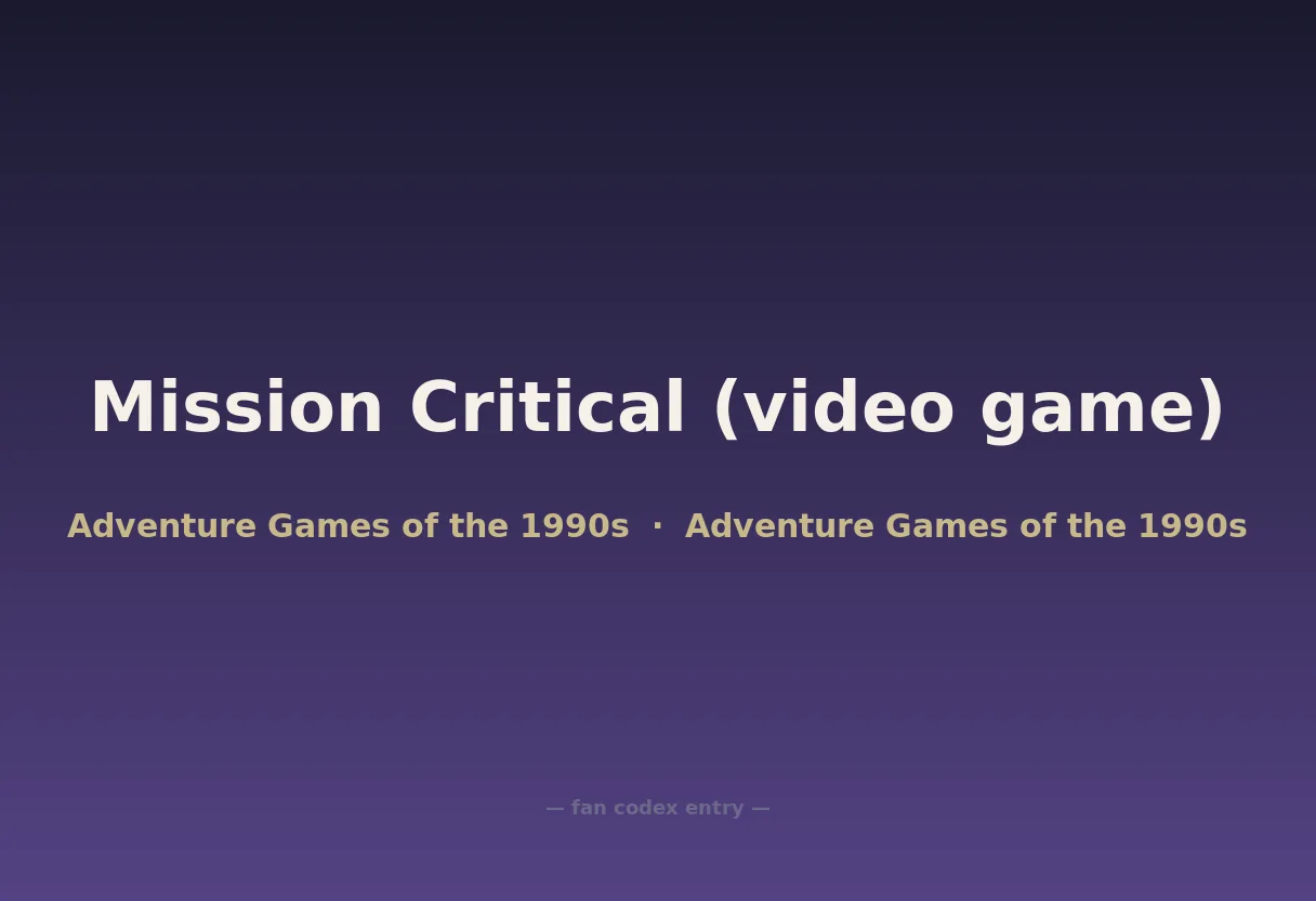 Mission Critical (video game)