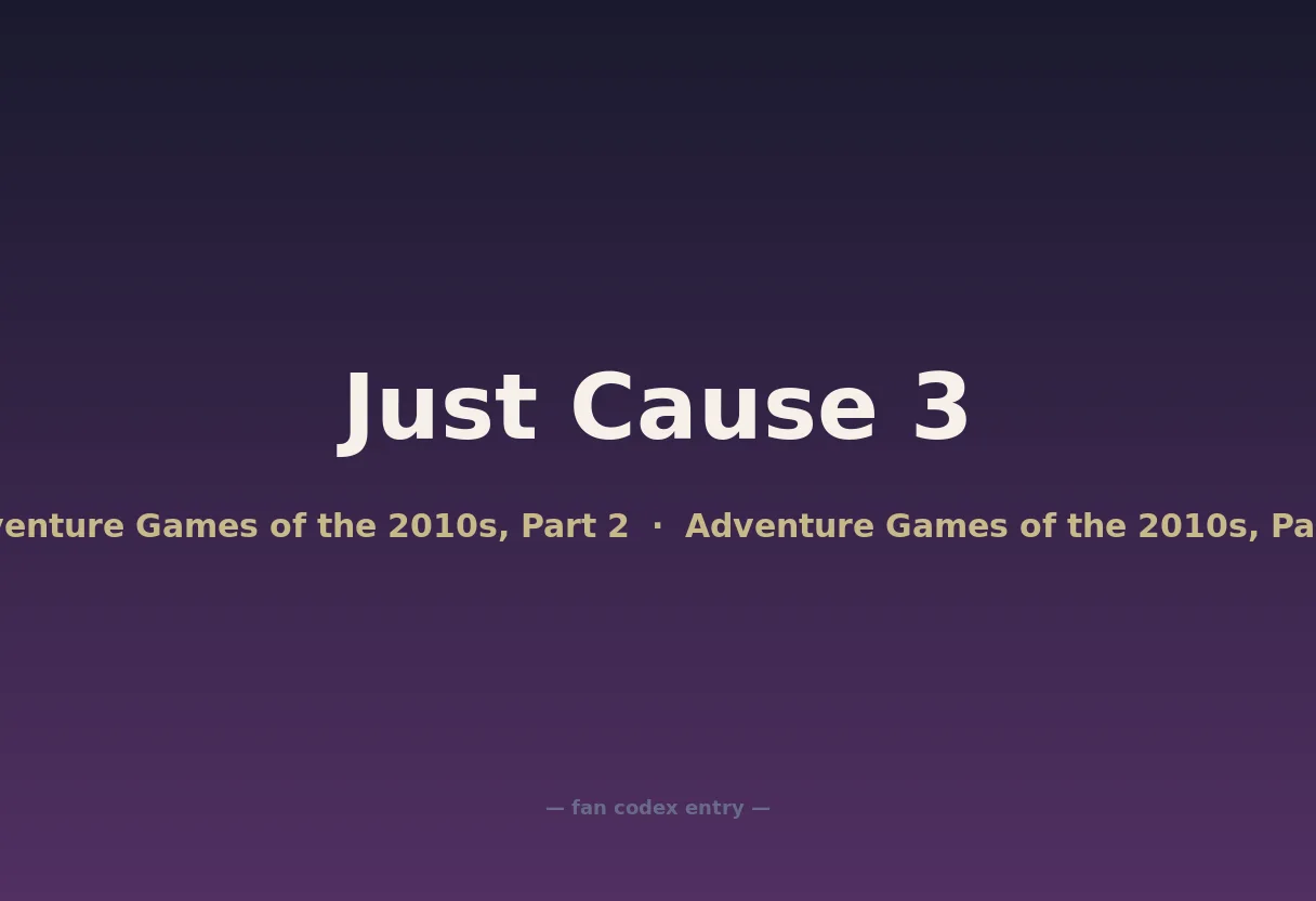 Just Cause 3