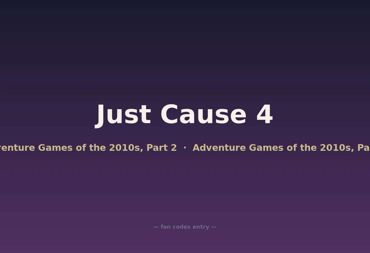 Just Cause 4