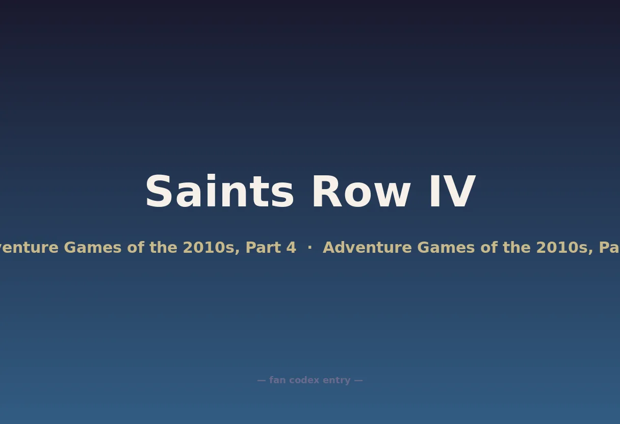 Saints Row IV