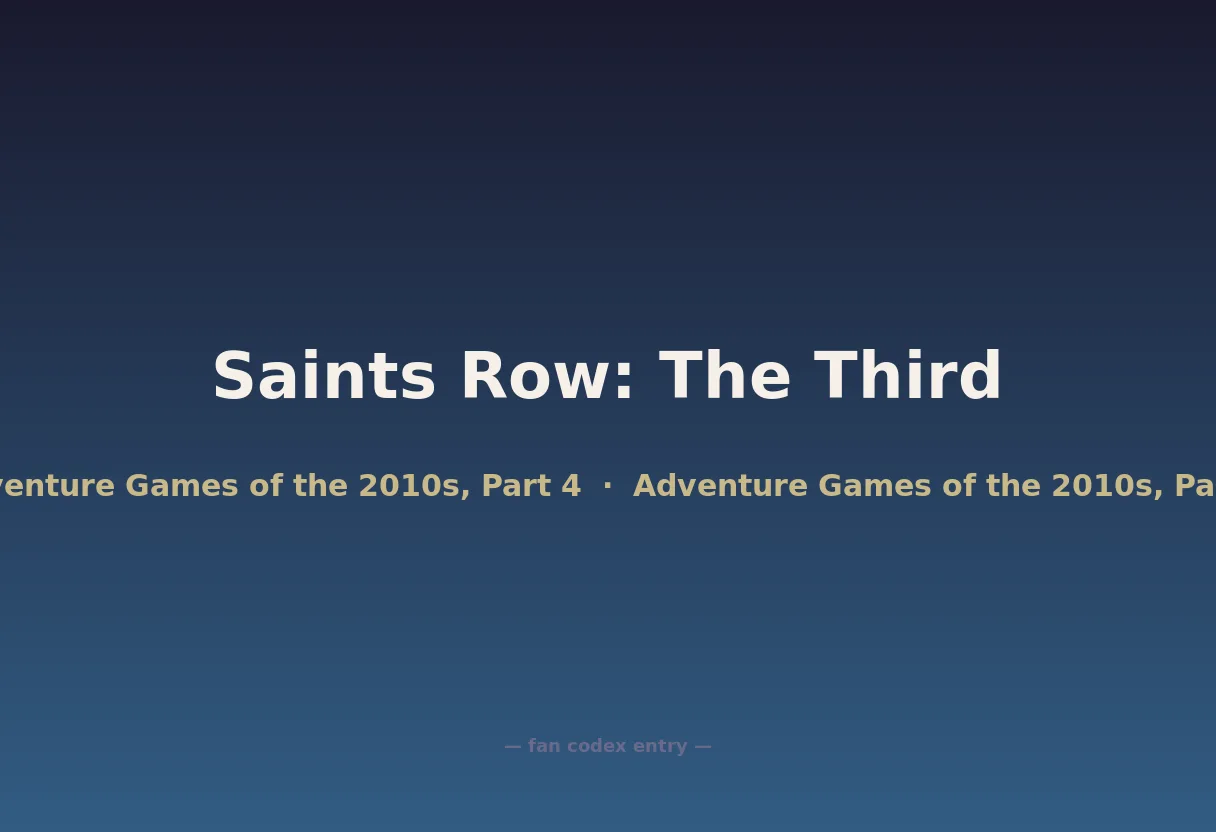 Saints Row: The Third