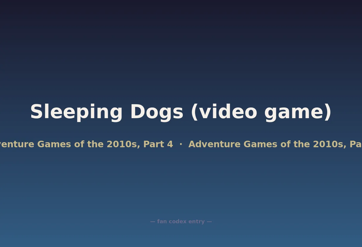 Sleeping Dogs (video game)