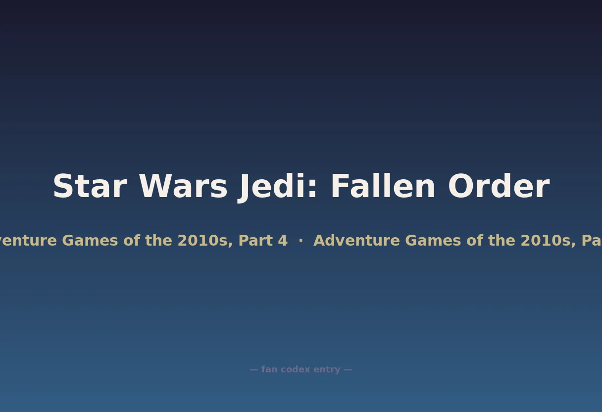 Star Wars Jedi: Fallen Order