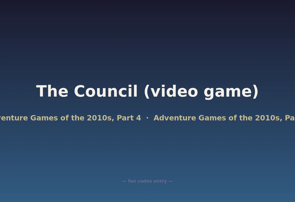 The Council (video game)