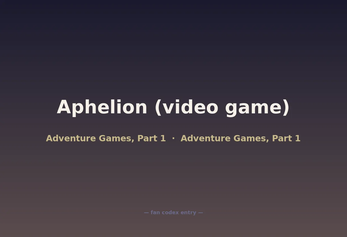 Aphelion (video game)