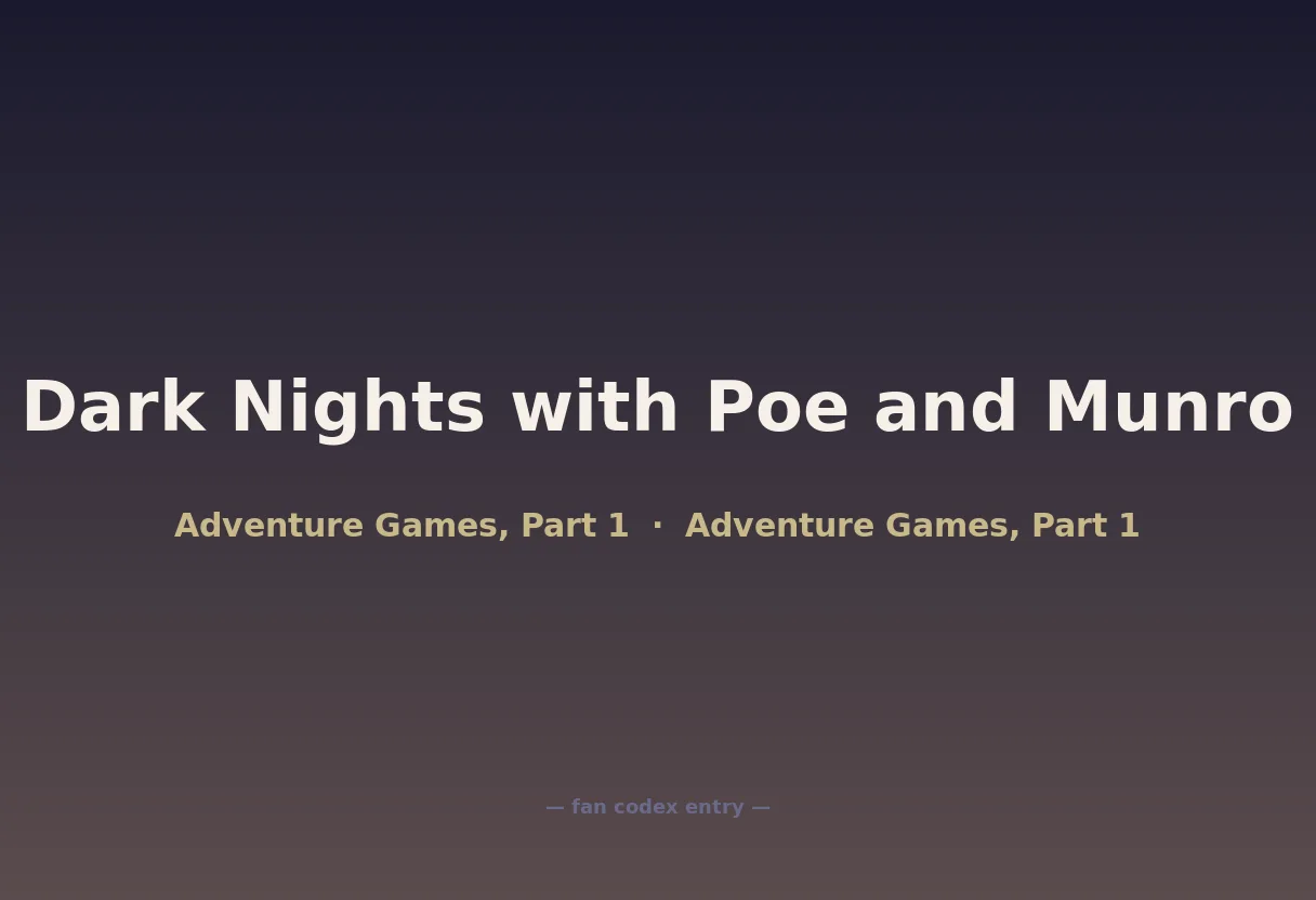 Dark Nights with Poe and Munro