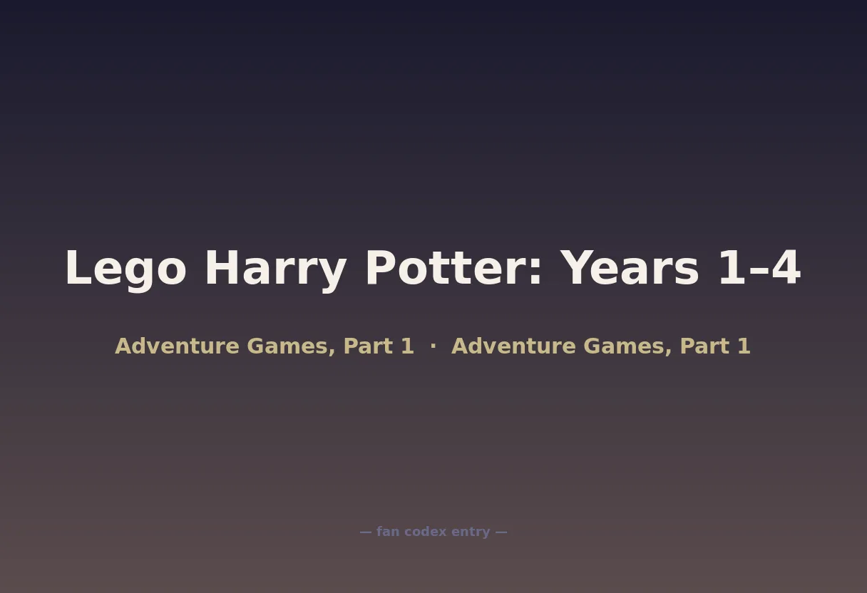 Lego Harry Potter: Years 1–4