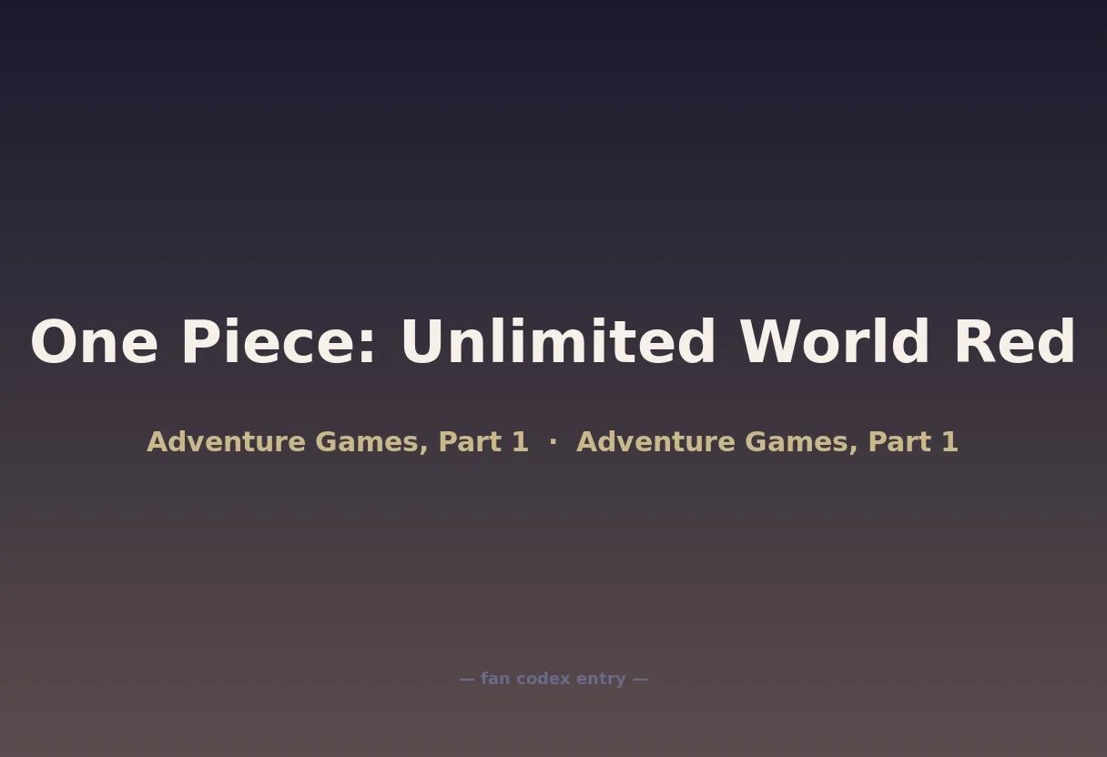 One Piece: Unlimited World Red