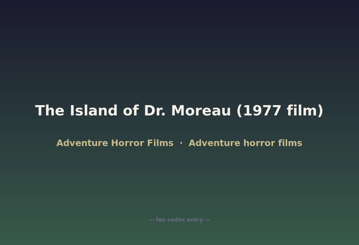 The Island of Dr. Moreau (1977 film)