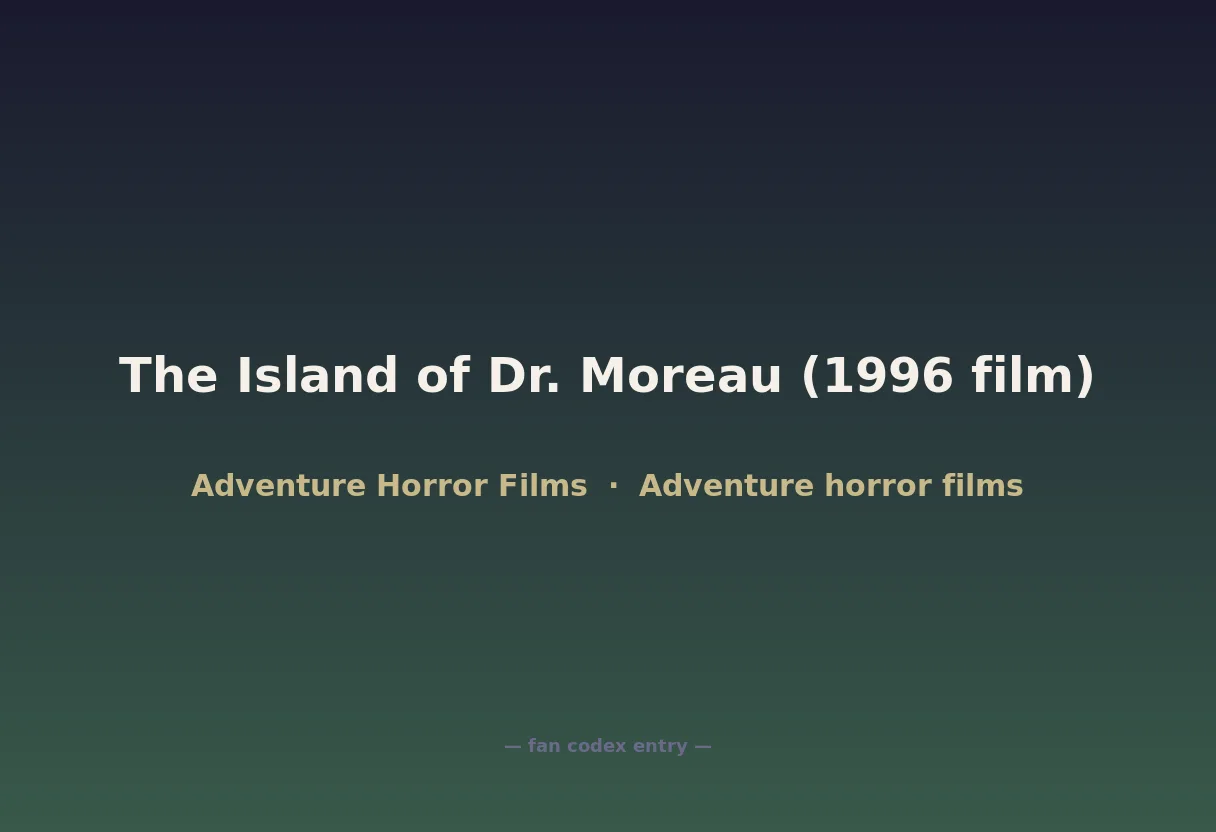 The Island of Dr. Moreau (1996 film)