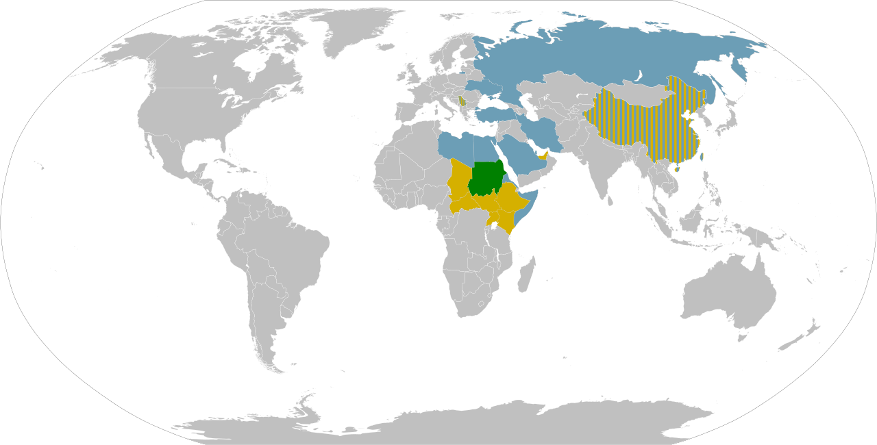 Countries involved in the Sudanese Civil War