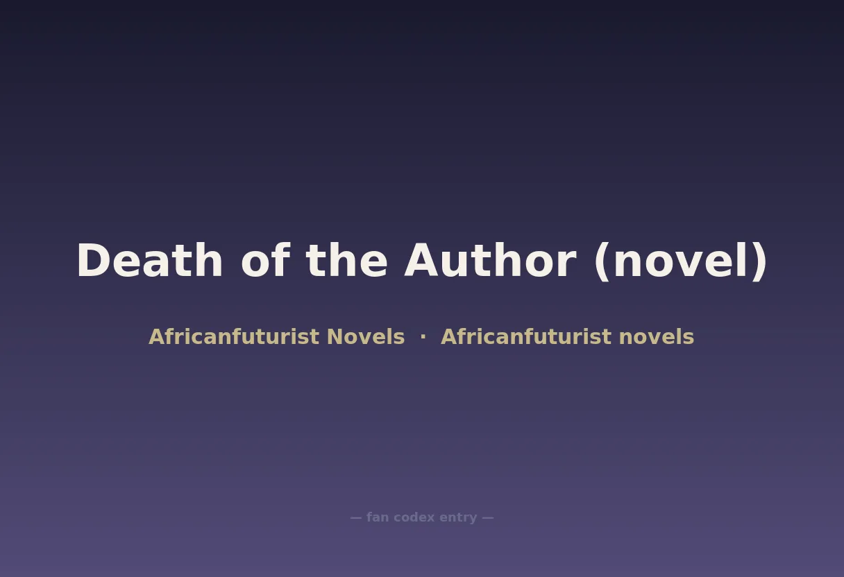Death of the Author (novel)