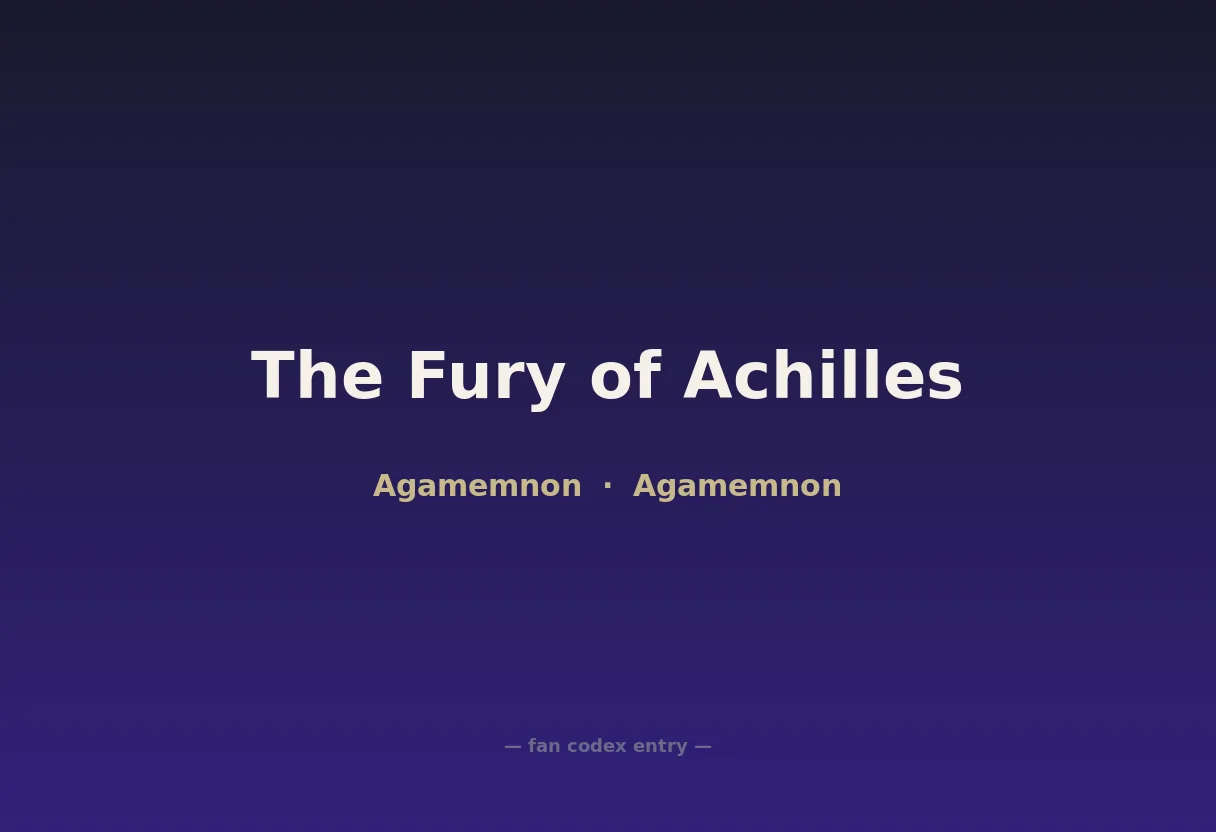 The Fury of Achilles