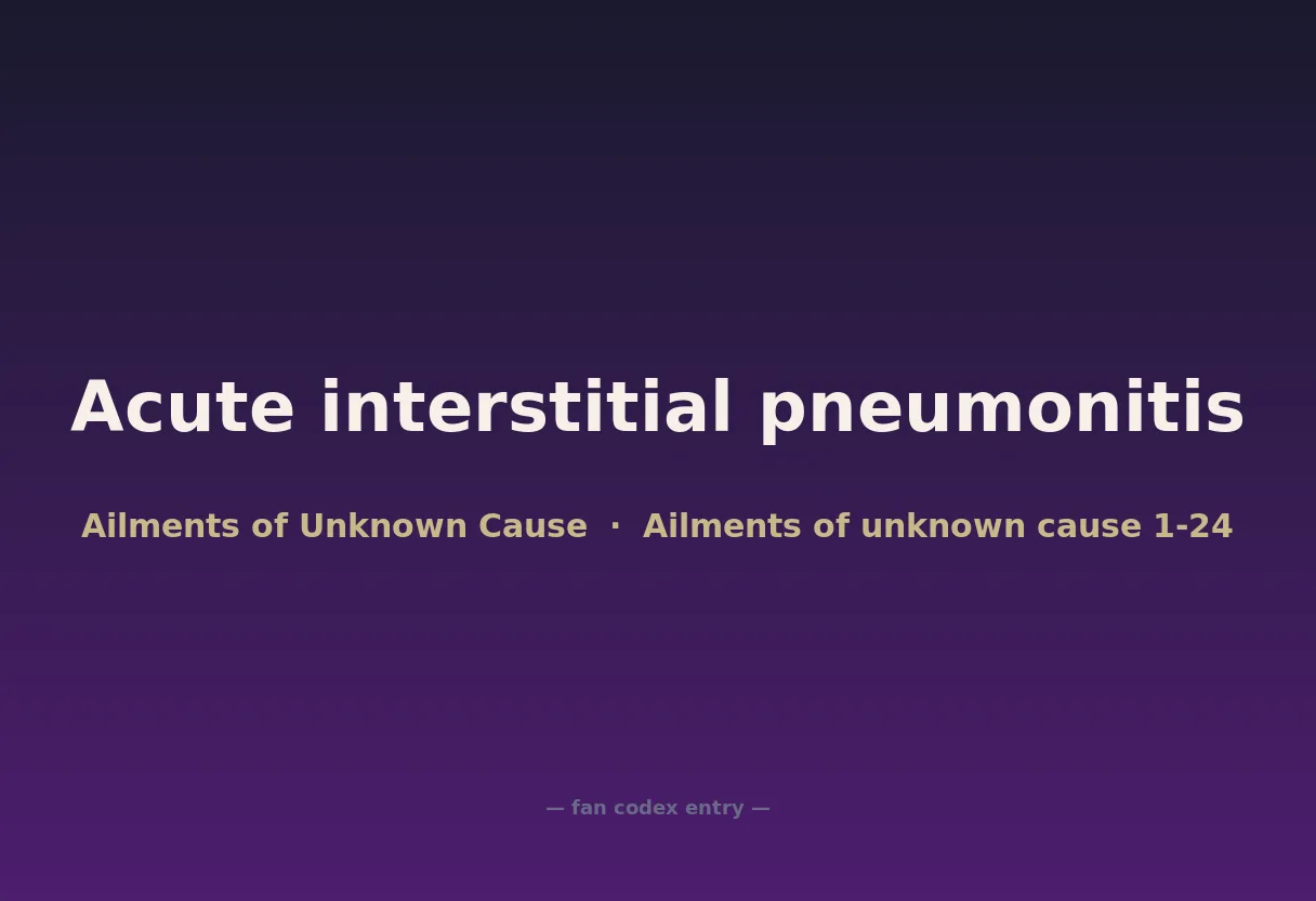Acute interstitial pneumonitis
