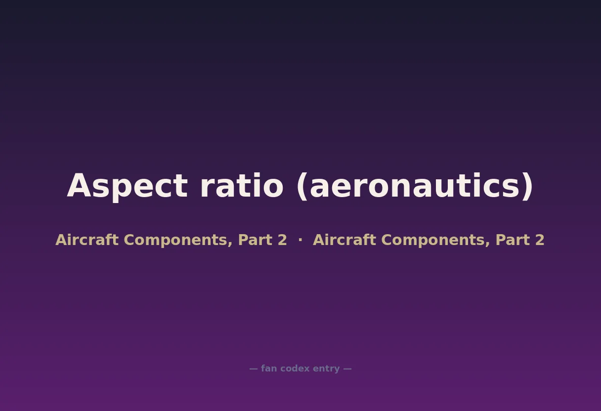 Aspect ratio (aeronautics)
