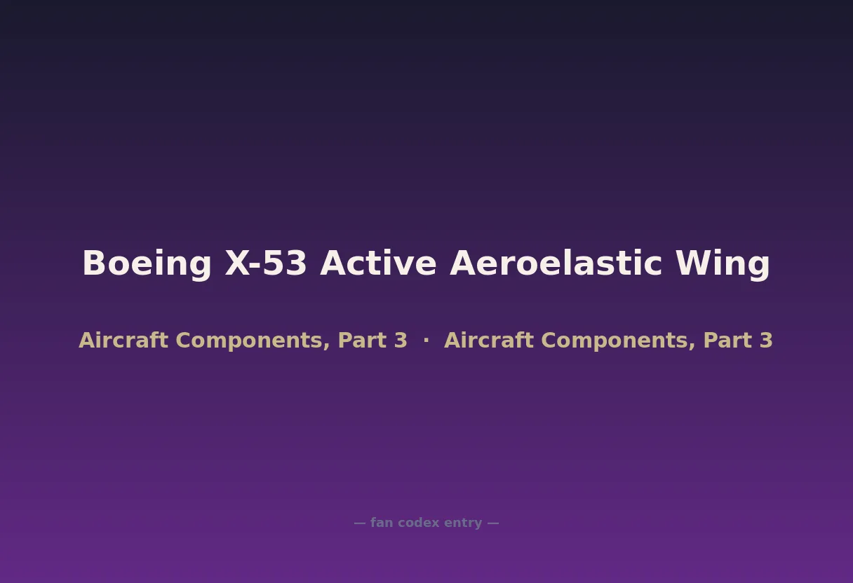 Boeing X-53 Active Aeroelastic Wing