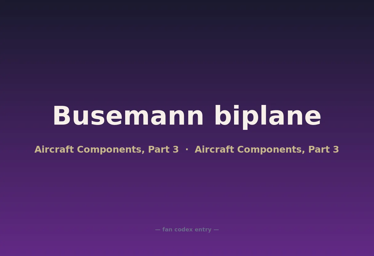 Busemann biplane