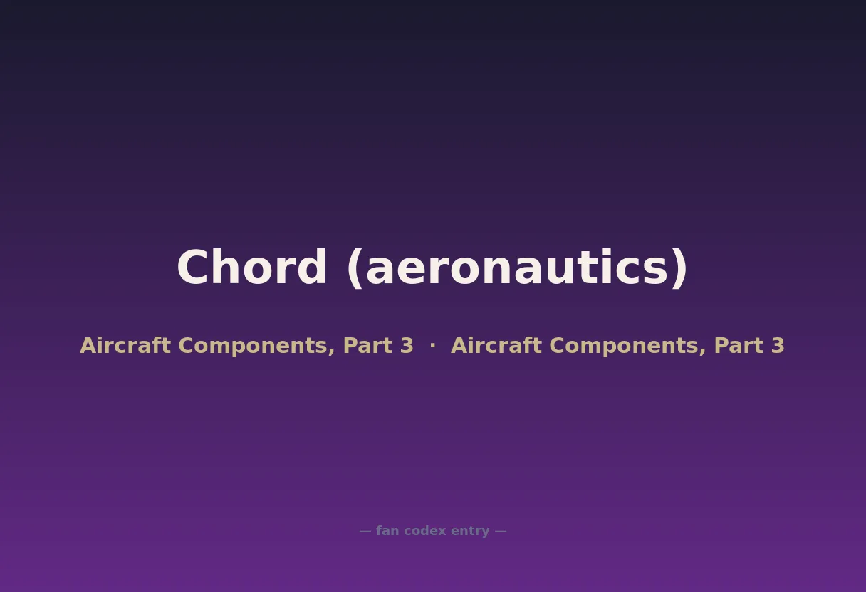 Chord (aeronautics)