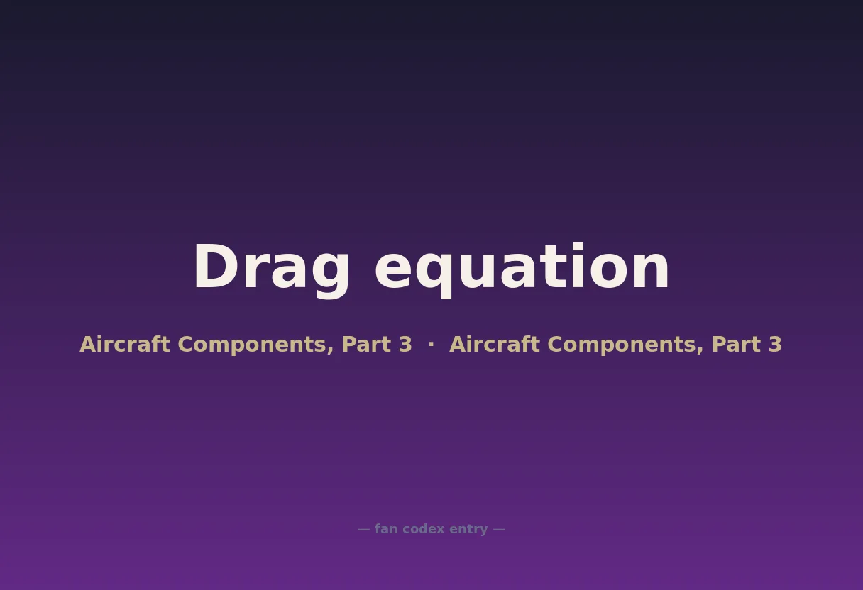 Drag equation