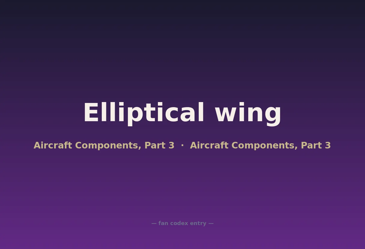 Elliptical wing