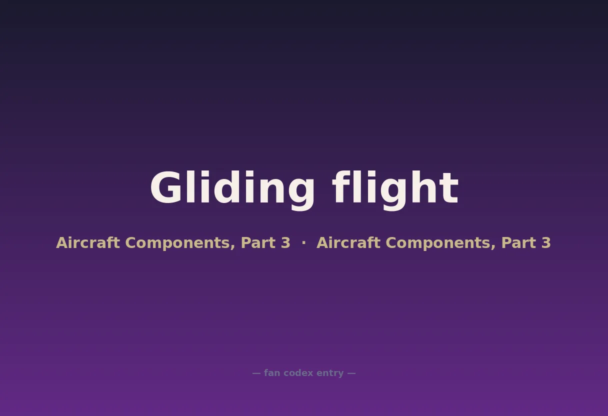 Gliding flight