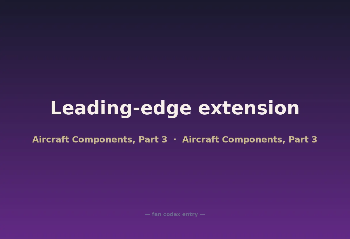 Leading-edge extension
