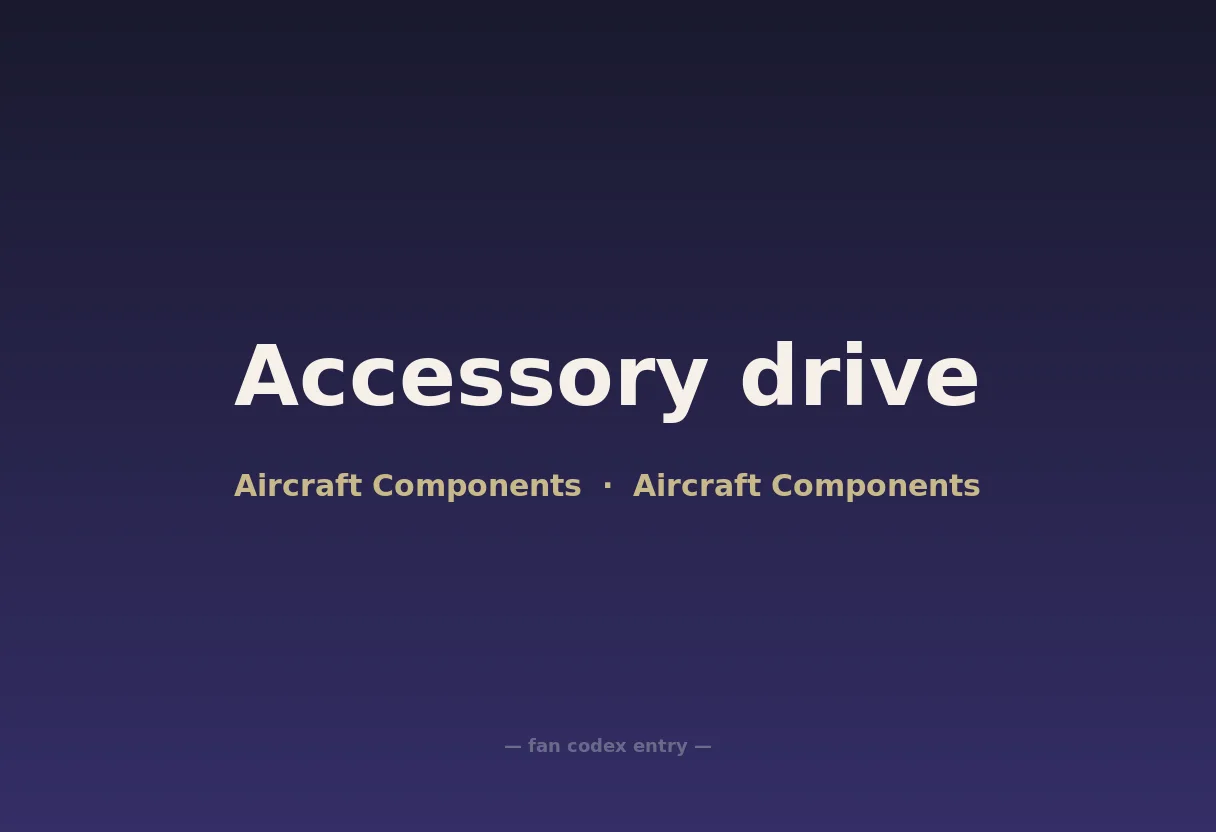 Accessory drive