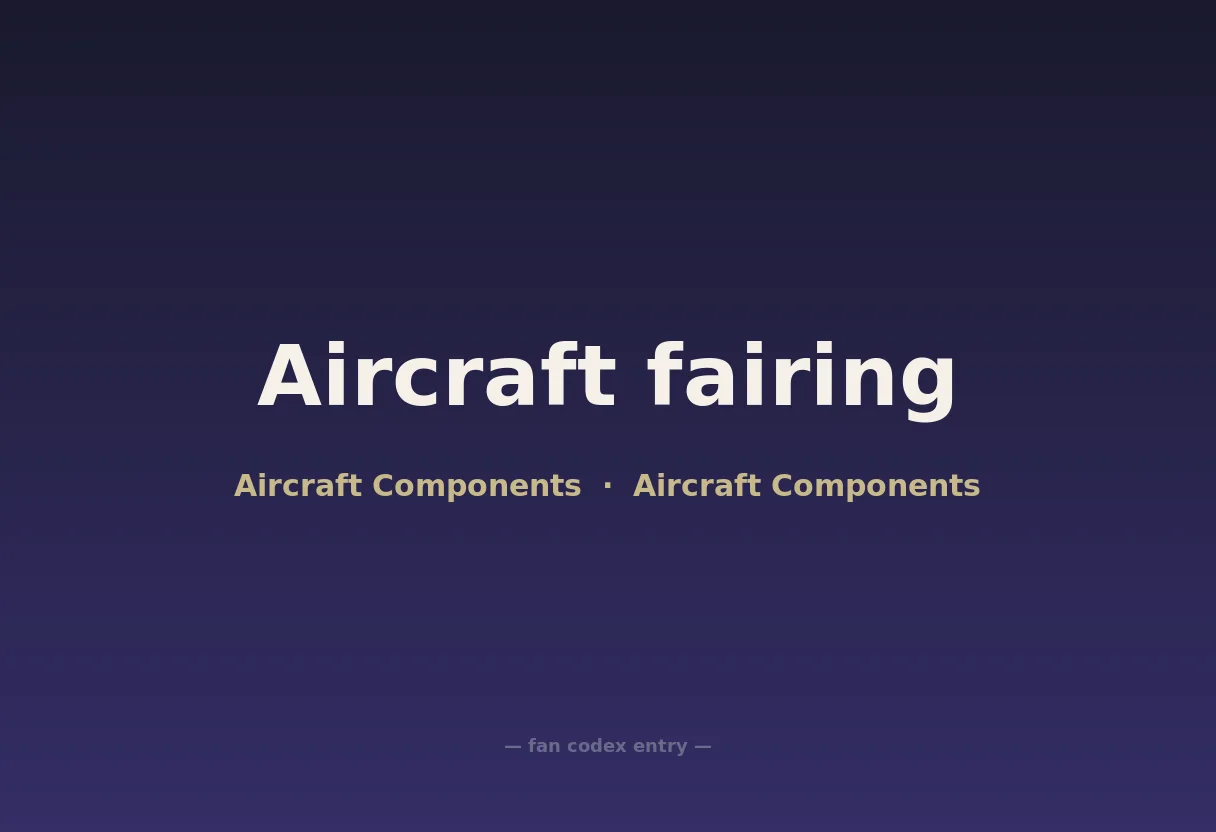 Aircraft fairing