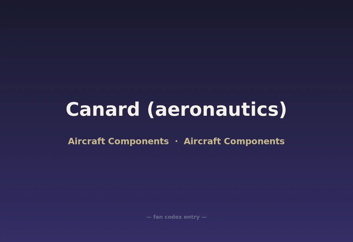 Canard (aeronautics)