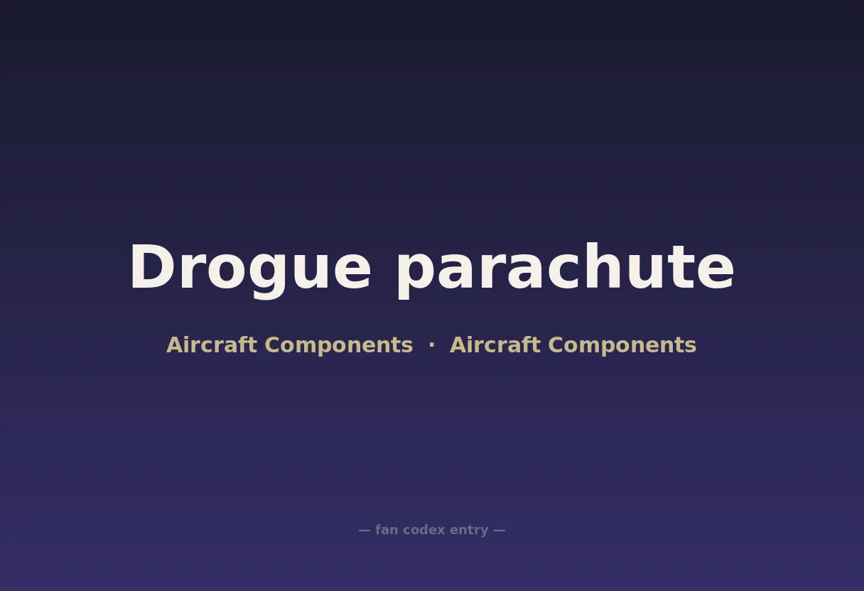 Drogue parachute