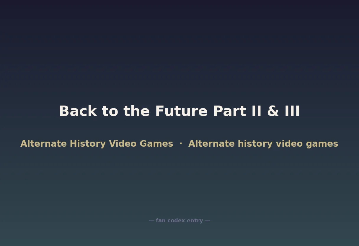 Back to the Future Part II & III